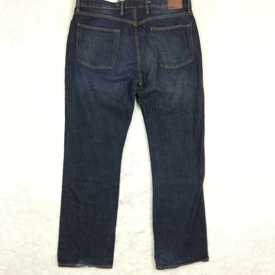 Gap 1969 Mens Jeans Relaxed Straight Leg Blue Denim Medium Indigo Dark 38x36 - Image 2 of 4