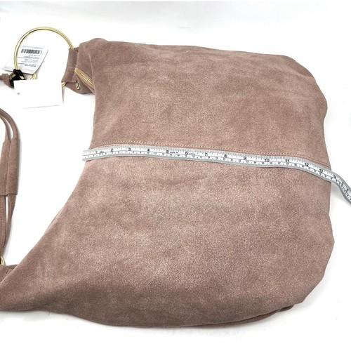 Marlon Suede Slouchy Hobo Shoulder Bag XL Xbody DUSTY PINK GOLD RINGS X-LARGE - Picture 12 of 22