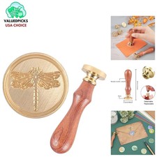 Elegant 25mm Dragonfly Wax Seal Stamp with Removable Brass Head for Gifting
