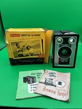 Vintage Kodak Brownie Target Six-16 Camera in Box. Shutter works. Art Deco 1940s