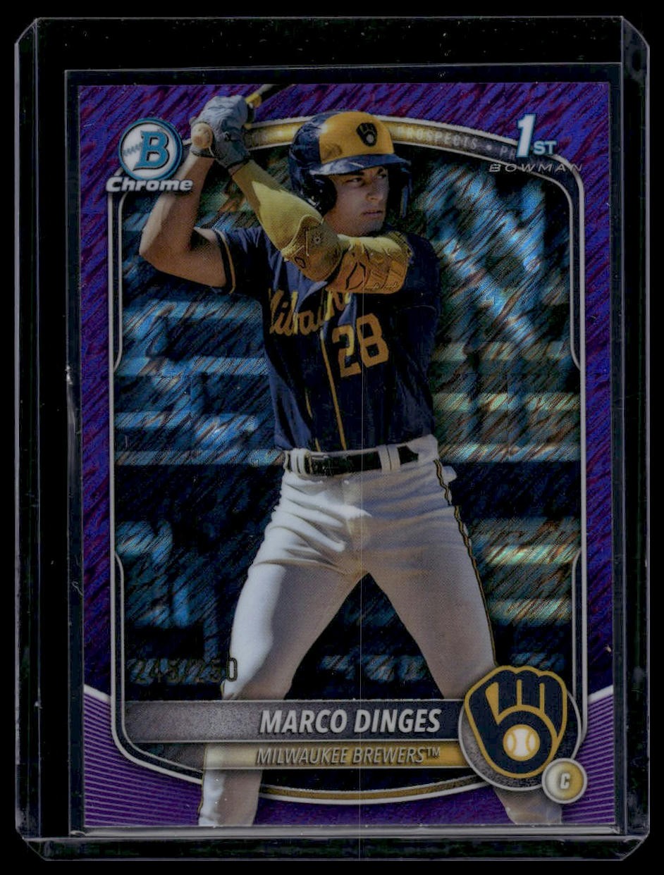 2025 Bowman Chrome #BCP-183 Marco Dinges Prospects Purple Shimmer #/250