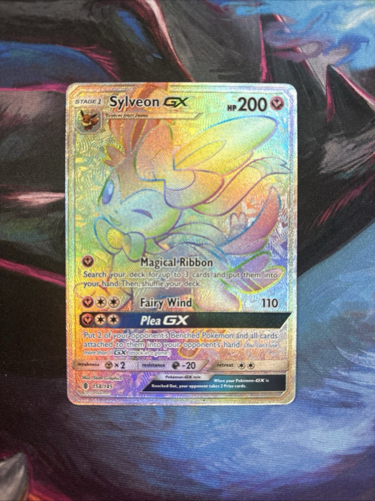 Pokemon Sylveon GX Guardians Rising 158/145 Rainbow Secret Rare Mint
