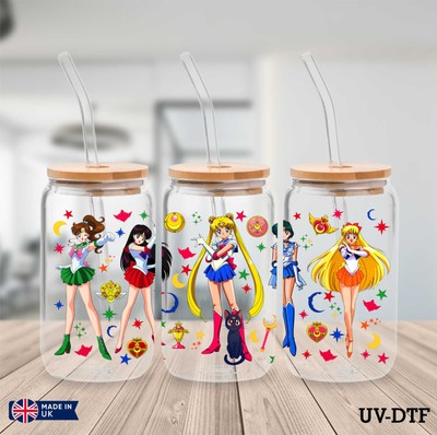 Sailor Moon UV DTF Aufkleber - 16oz Libbey Dose Glasfolie yn932