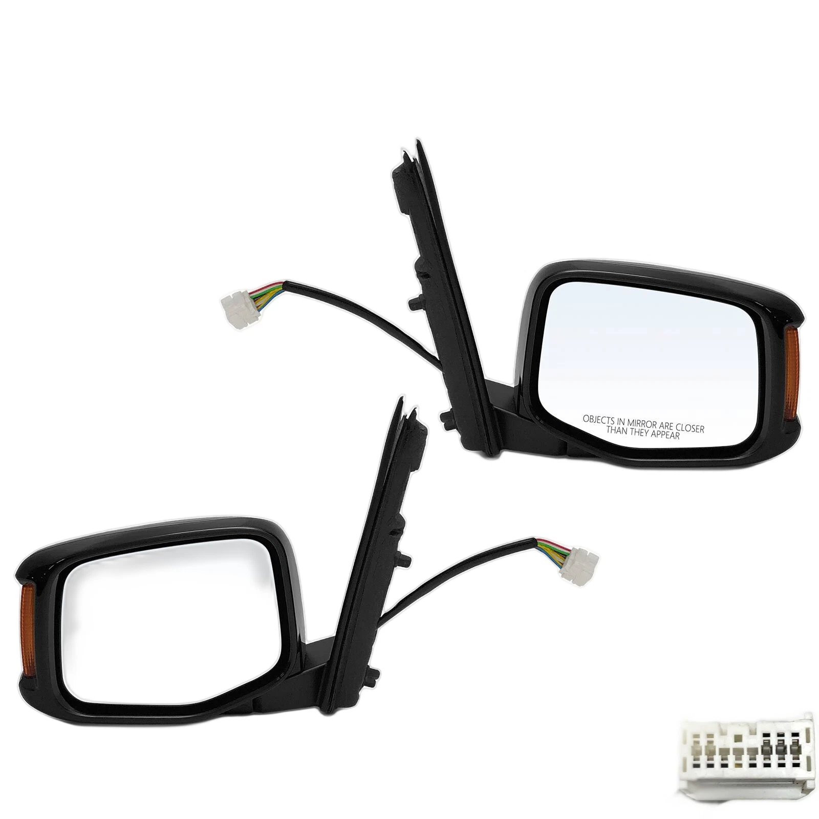 2x Power Mirror with Manual Fold Signal Light Memory for Honda Odyssey 2011-2013