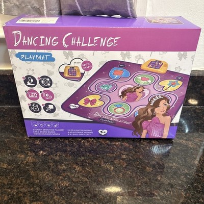Dance Challenge Mat Dance Mixer Rhythm Step Play Mat Pink Dance Pad LED Lights!