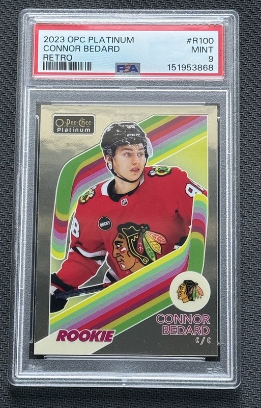 2023-24 O-Pee-Chee Platinum Retro  #R-100 Connor Bedard - PSA 9 MINT Rookie