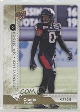 2018 Upper Deck CFL Gold 42/50 Ciante Evans #147 o1h