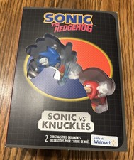 SONIC VS KNUCKLES SEGA 2024 Christmas Ornament Set NEW! Walmart Exclusive!