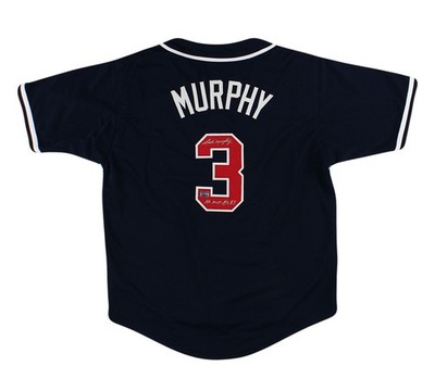 Dale Murphy Signed Atlanta Custom Blue Jersey With  82, 83 NL, MVP'' Inscription