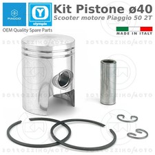 KIT PISTONE COMPLETO Ø40 PER CILINDRO 50cc PIAGGIO NRG POWER DD 50 2005-2017