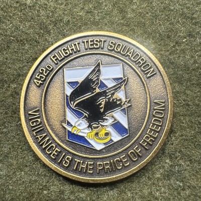Challenge Coin USAF US Air Force 452nd Flight Test Squadron