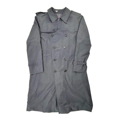 Burberry Zweireiher Trenchcoat - Large Grau Baumwolle