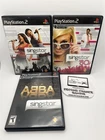 Sony Playstation 2 PS2 Sing Star 80's Rocks and ABBA Games Bundle Complete