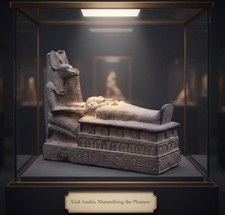 Ancient Egyptian Antiquities  God Anubis when he mummified Egyptian pharaoh BC