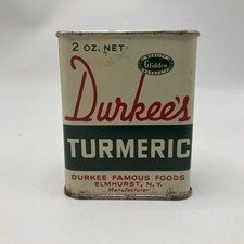 Vintage Durkee's Turmeric Tin 2 OZ.