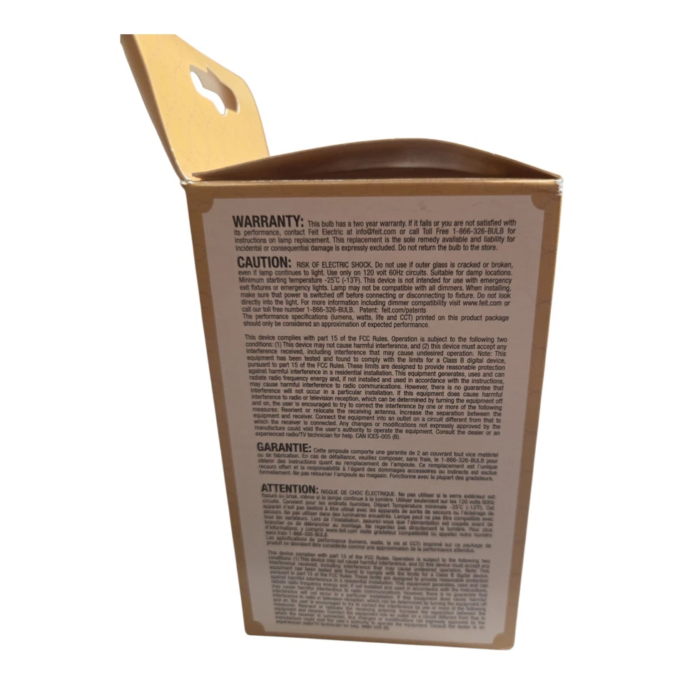 Feit Electric G25/VG/LED 120V 5W 2100K 350 Lumens Dimmable Globe LED Bulb - Image 4 of 4