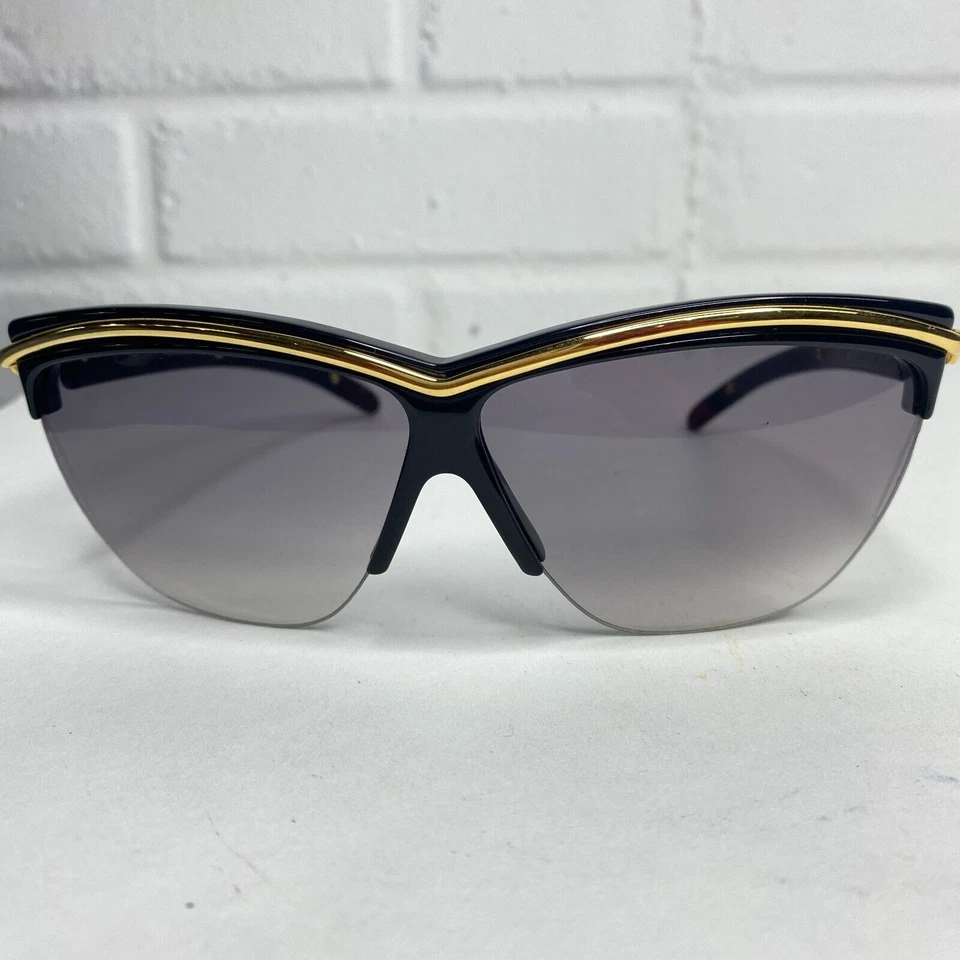 Valentino VA 545 51 Anteojos Ojos de Gato Plástico Negro Medio Borde Con Dorado H2169 Foto 2 de 4