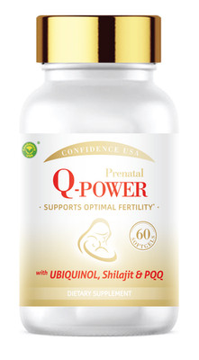 Confidence USA Q-Power Prenatal 60 Softgels   Ubiquinol+Shilajit+PQQ+Spermidine