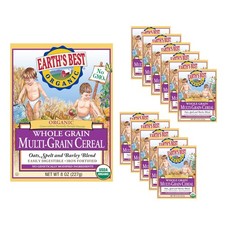 Organic Whole Grain Multi-Grain Baby Cereal, Non-GMO, Iron Fortified, 8 oz 12 P