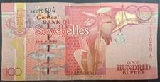 2011 Seychelles 100 Rupees P44a, AK270594.