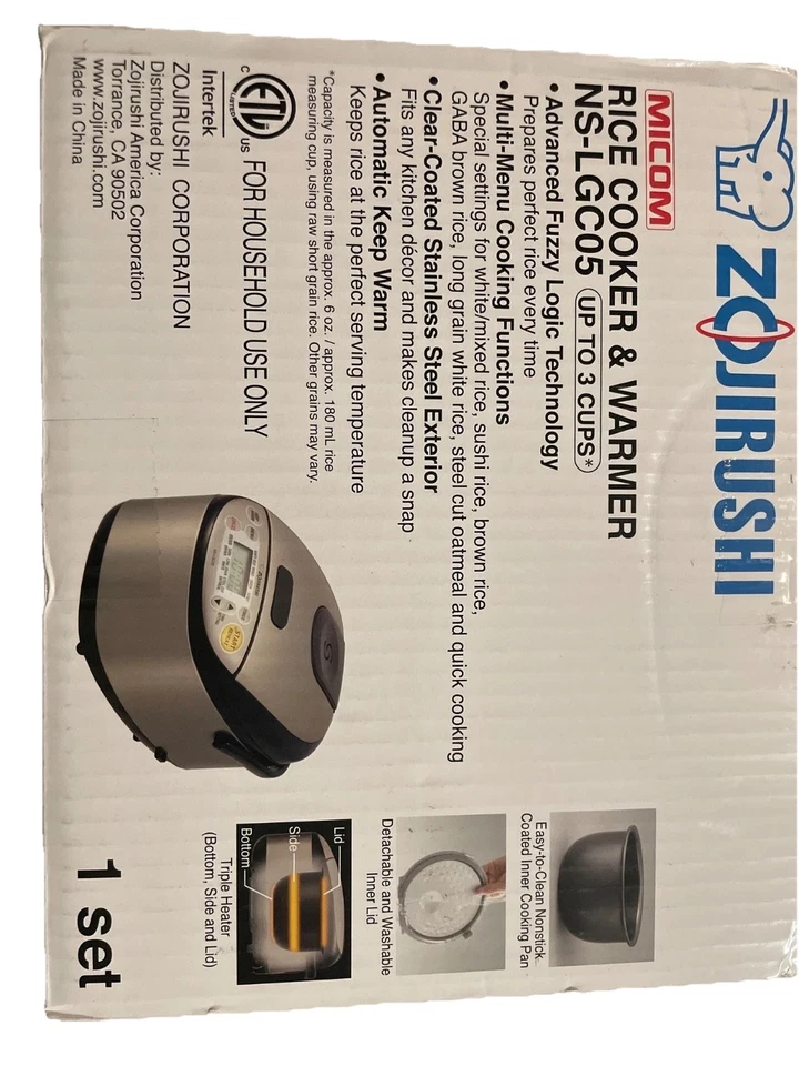 Arrocera y calentador Zojirushi Micom NS-LGC05 - acero inoxidable negro Foto 3 de 3