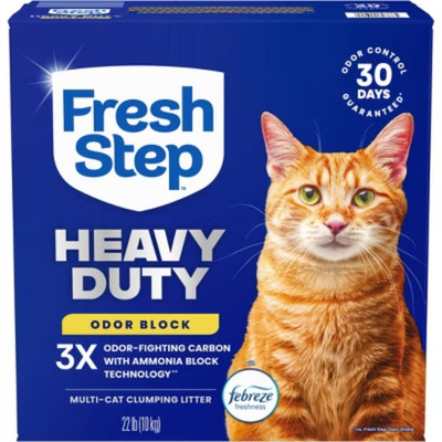Fresh Step Heavy Duty Odor Block Multi-Cat Clumping Litter - 22lbs