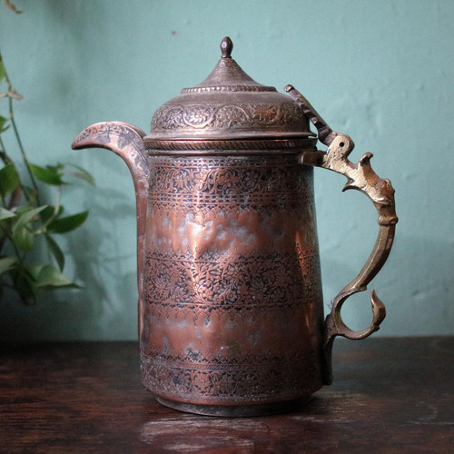 Antique 19th Century Indian Kashmir Coffee Pot