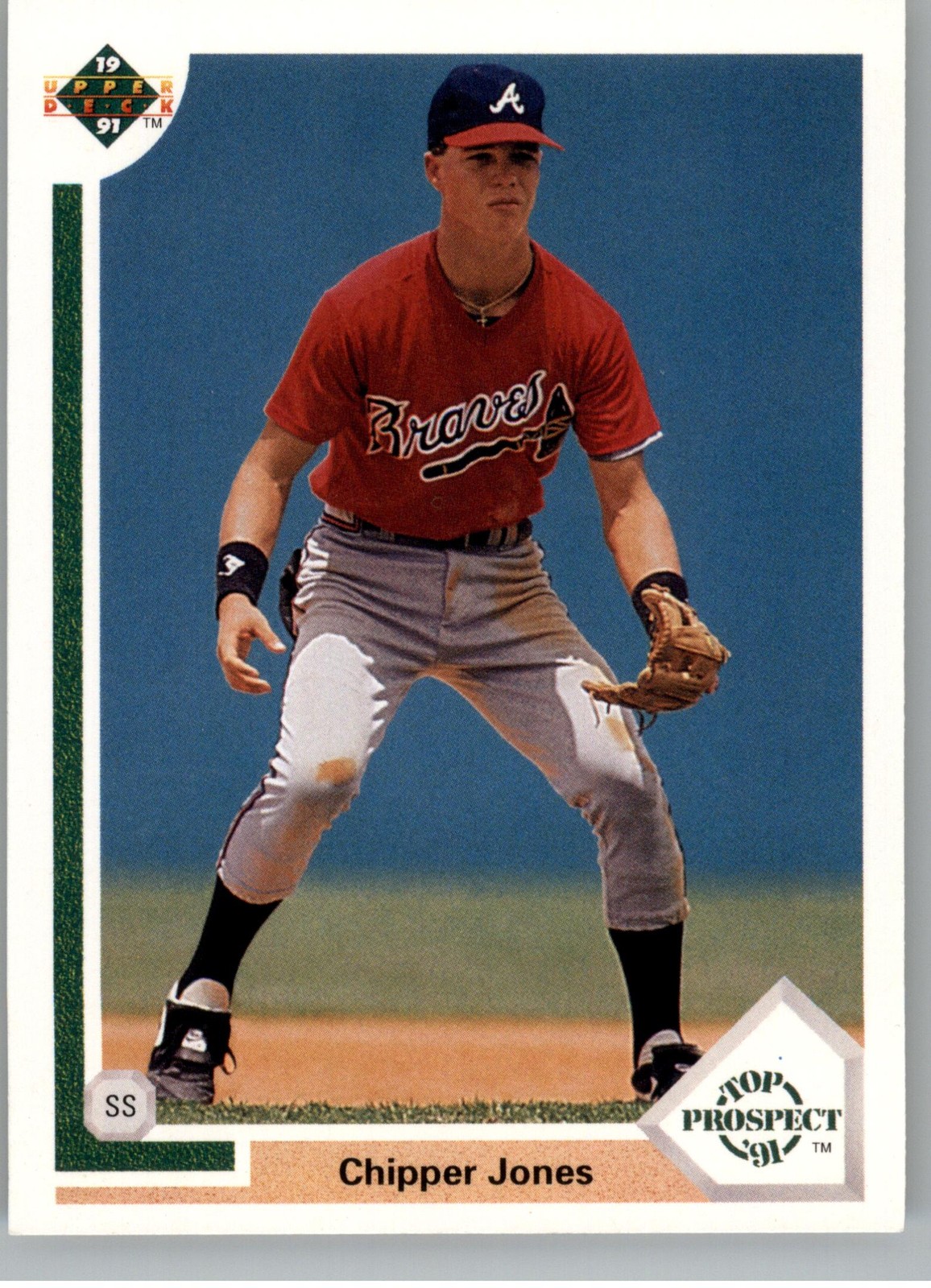 1991 Upper Deck #55b Chipper Jones