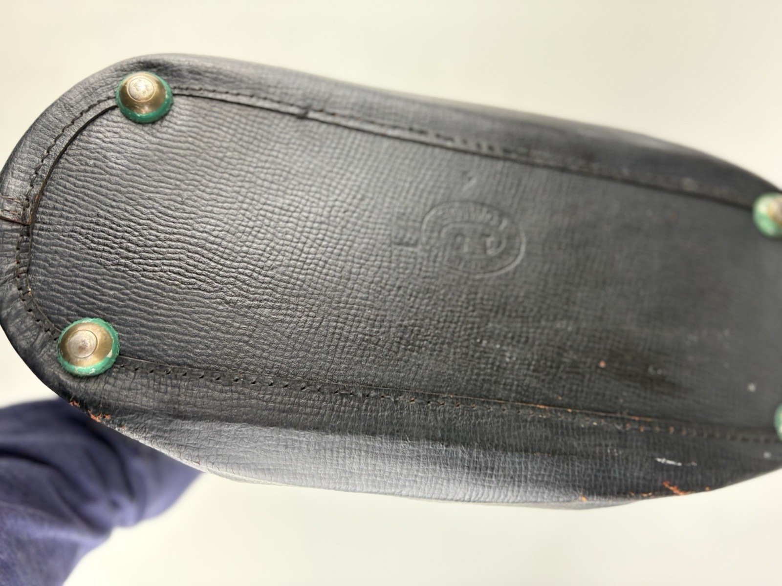 Vintage Antique Medical Doctor Bag Rare Pre 1900, Black Leather Buckle Strap