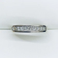 0.35 Ct 14k White Gold Princess Natural Diamond Engagement Wedding Ring Size 6