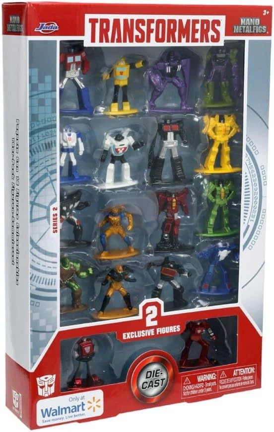 TRANSFORMERS NANO JADA Special BOX SET 18 Mini Figure METALLO 4cm Metalfigs - Immagine 2 di 3