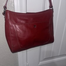 New Vintage Etienne Aigner Women's Classic Handbag Red Leather
