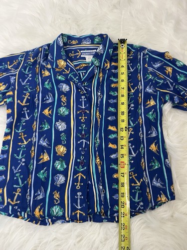 Pendleton maritim Hawaii Vintage Kurzarm Muschel Knopf Bluse Damen 4 - Bild 5 von 10