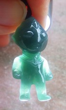 Video Certified Green Natural A Jade jadeite Pendant Cartoon Superman 706635 AS