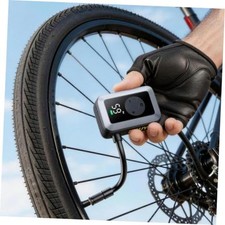 Mini Bike Tire Pump, 120PSI Electric Bicycle Pump with Digital Gunmetal Gray
