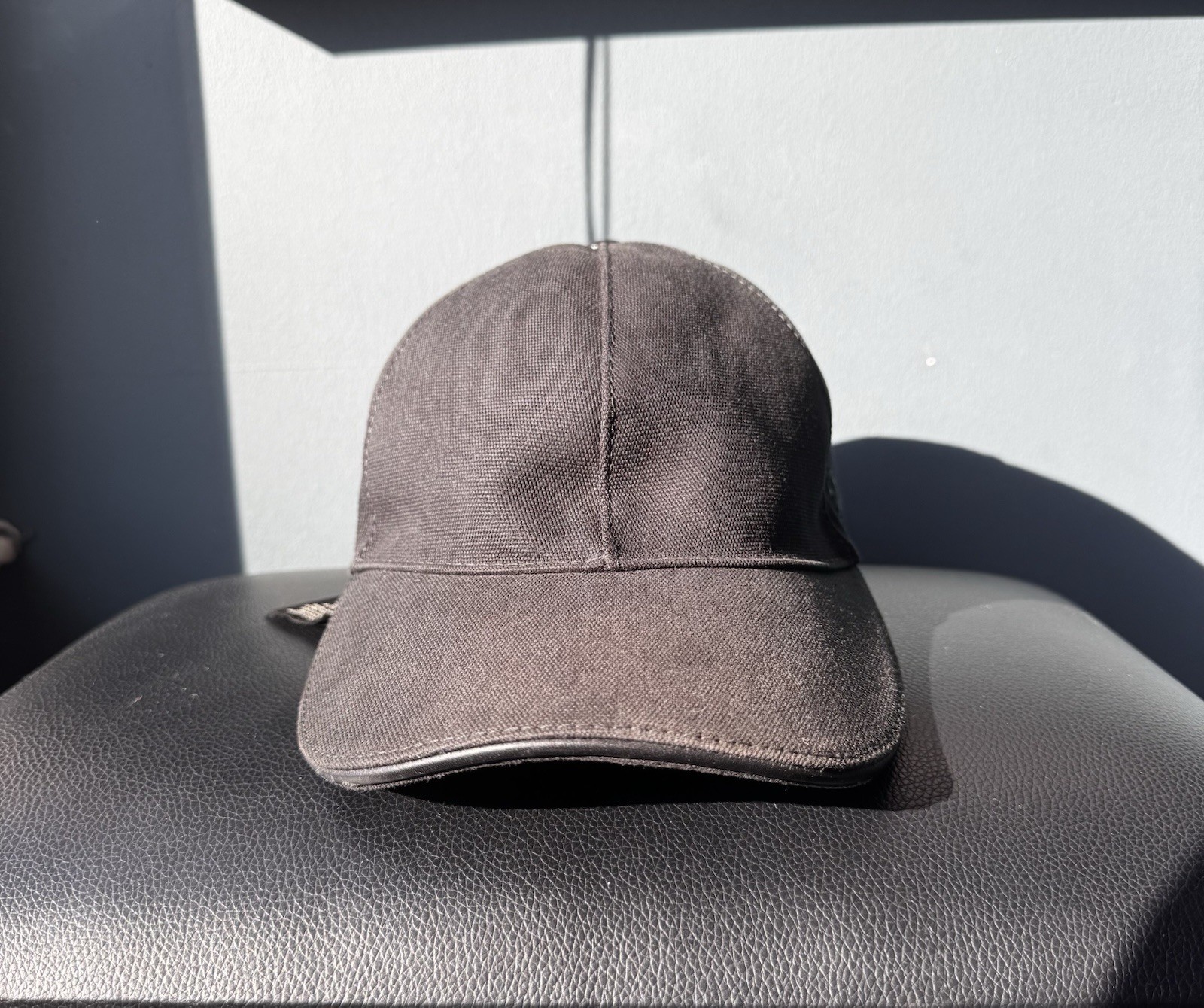 GUCCI Sherry Line Interlocking G Baseball Cap Bla… - image 2
