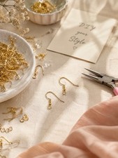 Earring Hooks Gold Plated French Ear Wires Fish Hook Earrings 100 pcs DIY Craft