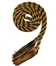 Gold Black Graduation Honor Cord Two-Color Braided Tassel Rope for Ceremony