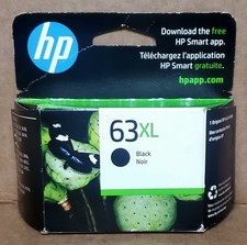 New, Sealed Genuine HP 63XL Black Ink Cartridge Exp. Date 7/2025 MIB, OEM