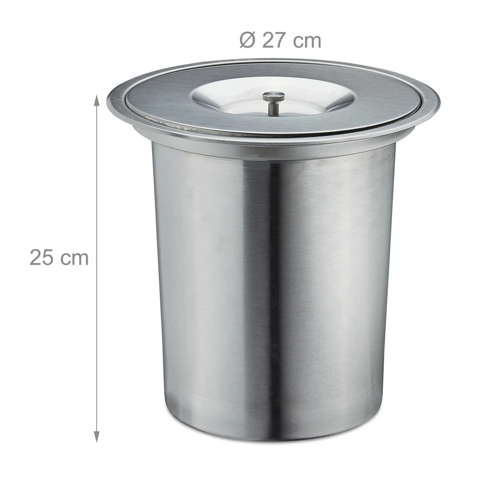 Mülleimer für arbeitsplatte Einbaumülleimer Küchenabfallbehälter Biomüllsammler - Bild 4 von 4