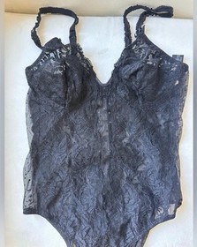 La Perla documented Elegant Black Lace Bodysuit #065