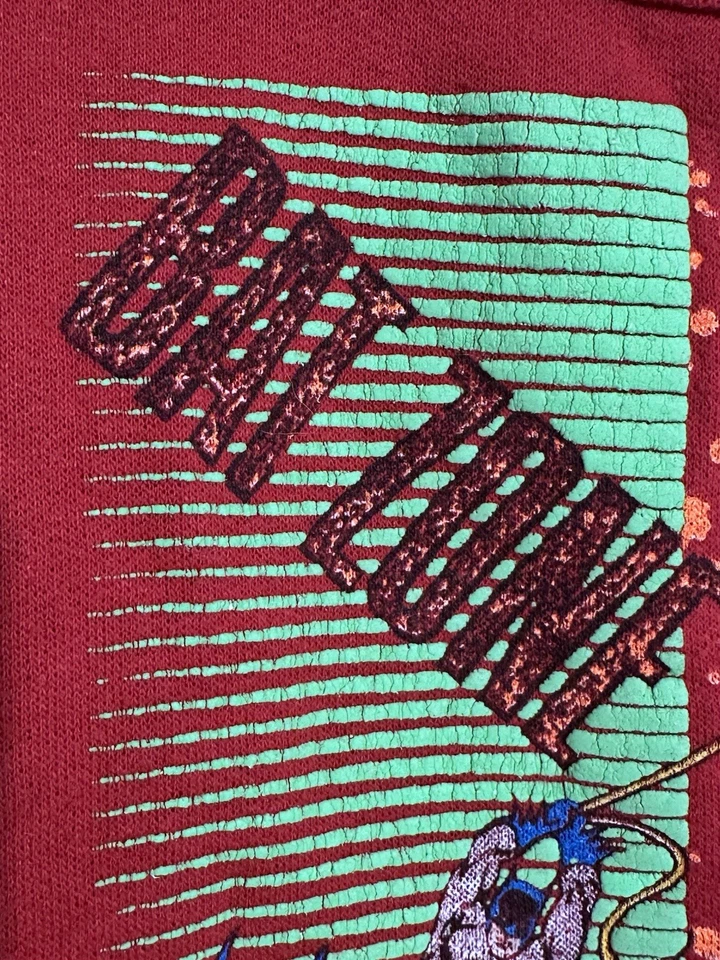 Sudadera De Colección Años 90 Niños Niños Batman Gráfico Rojo Pintura Puff Talla Mediana 5-6 Cómic Foto 2 de 4