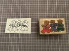 Rubber Stampede Lucy & Company Teddy Bear Three Joggers 032-D  Rubber Stamp Cute — photo 1