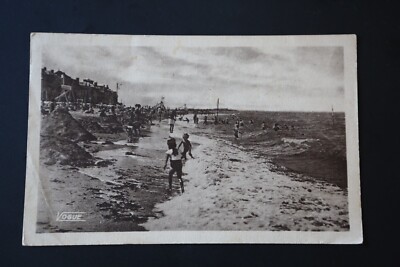Antique Postcard: Calvados, Houlgate - 2429. High Tide Sand Games