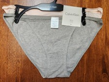 Pair CK Calvin Klein Lace Waist Cotton Bikini Panties Small