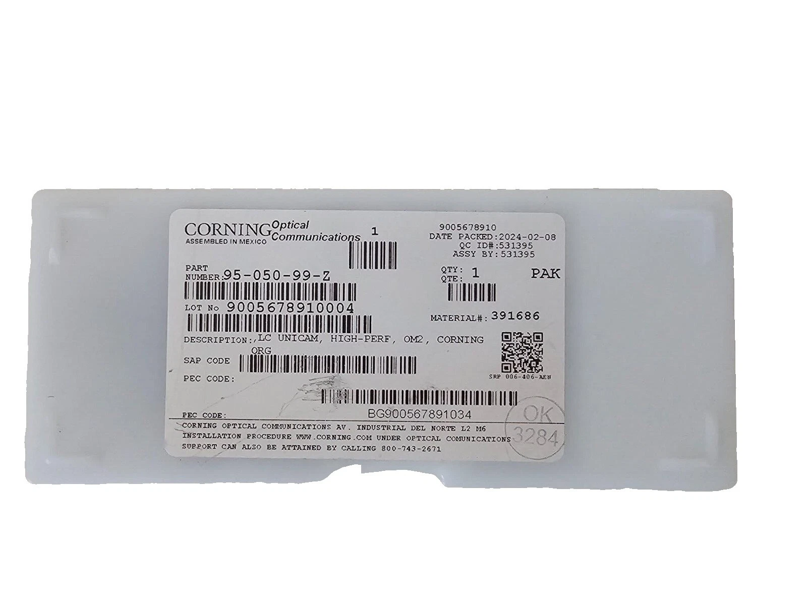 Cable de red Corning Enchufes, Conectores y placas de pared