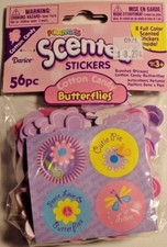 Butterflies Cotton Candy Scented Foam Stickers 56 Pcs Ages 3  Darice NIP