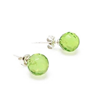 Orecchini A Perno In Argento Sterling Con Cristallo Verde Peridoto - Heritage, Pietra Di Agosto, Confezione Regalo - 2