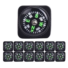 15 Pack Hard Shell Liquid Filled Button Compass for Survival Watch Band