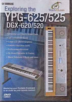 Yamaha Learning DVD for YPG-625, YPG-525, DGX-620, DGX-520 Electronic Keyboards.